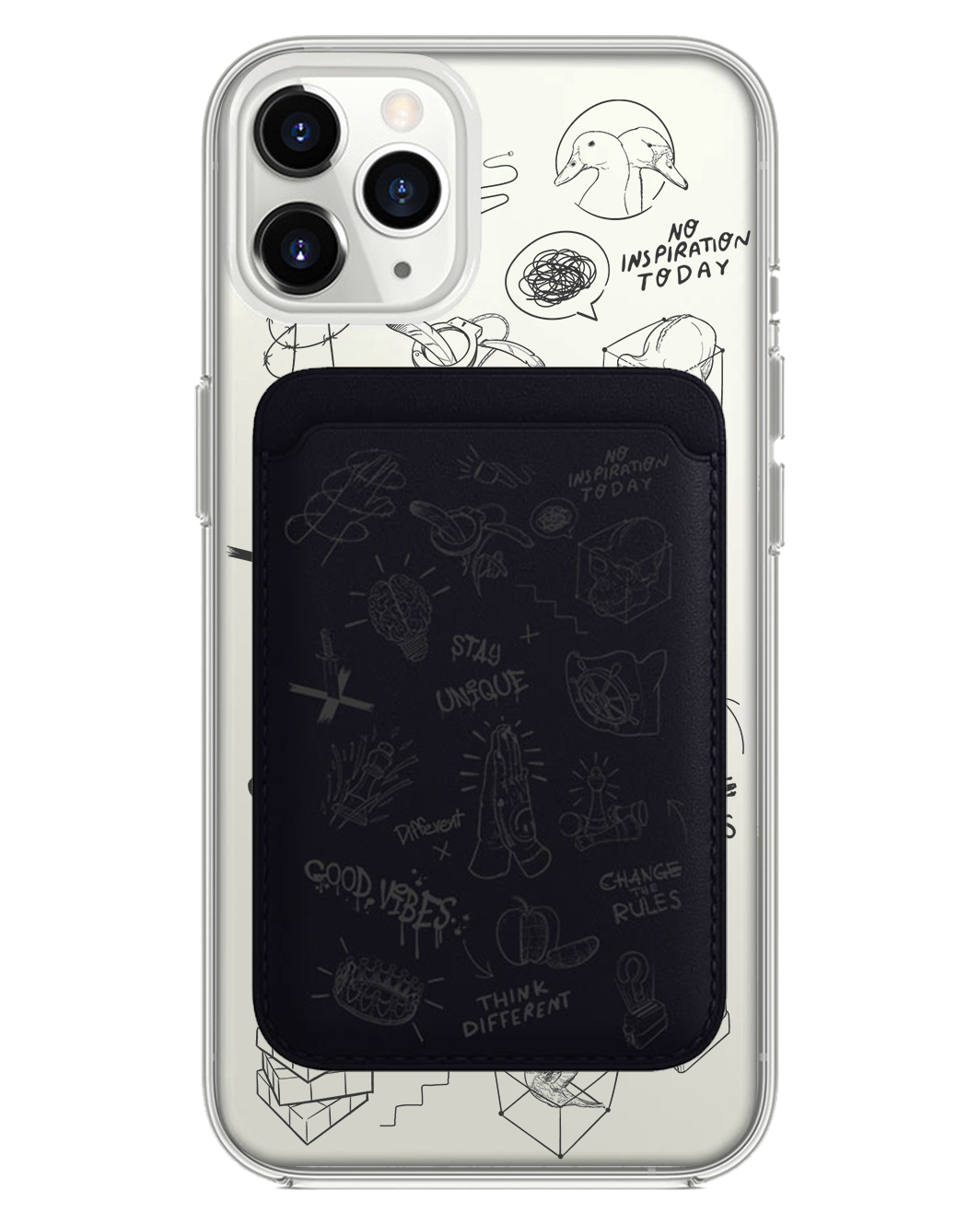 iPhone Magnetic Wallet Case - Stay Unique Black