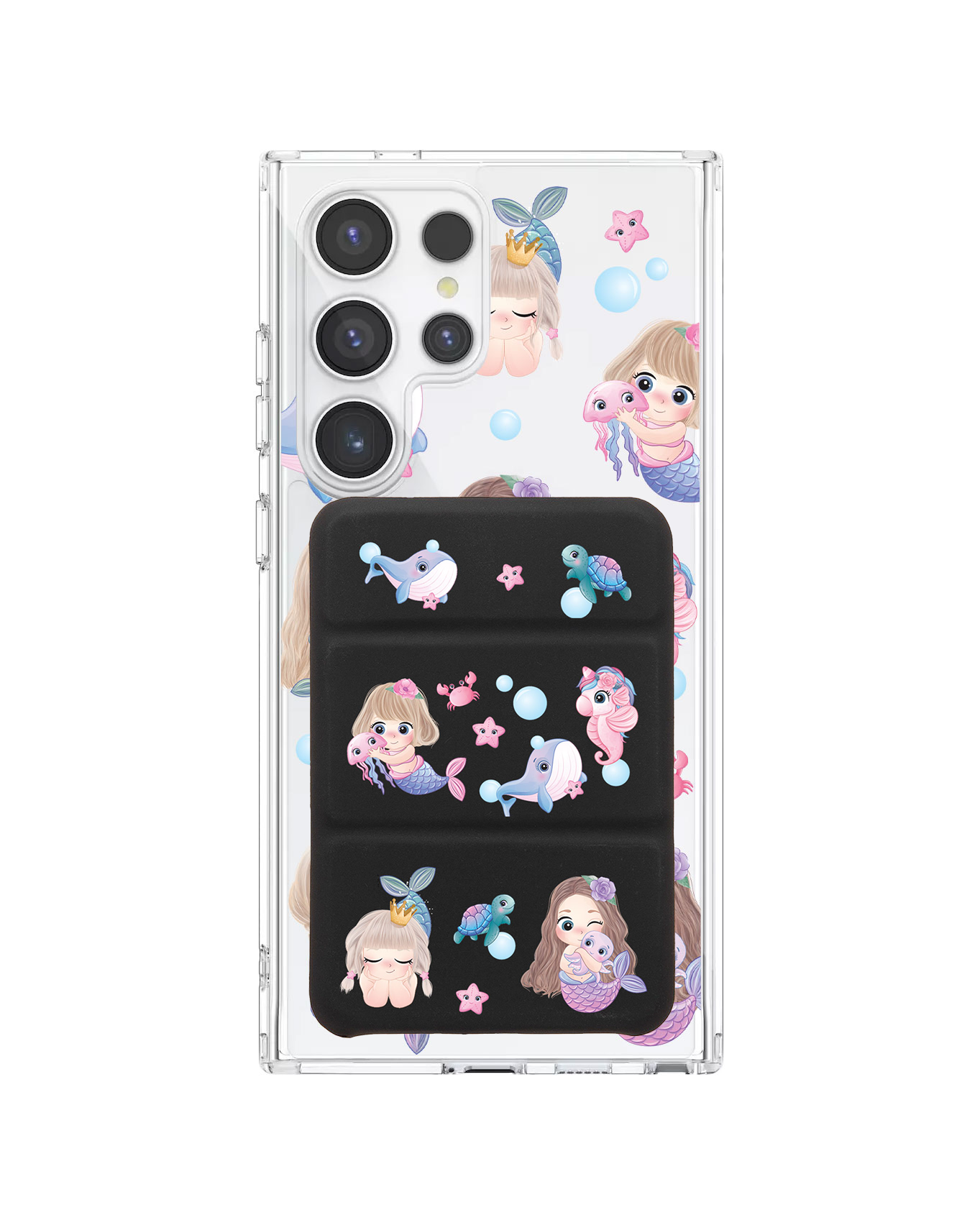 เคสกระเป๋าสตางค์พับสามทบแบบแม่เหล็กสำหรับ Android - Little Mermaid