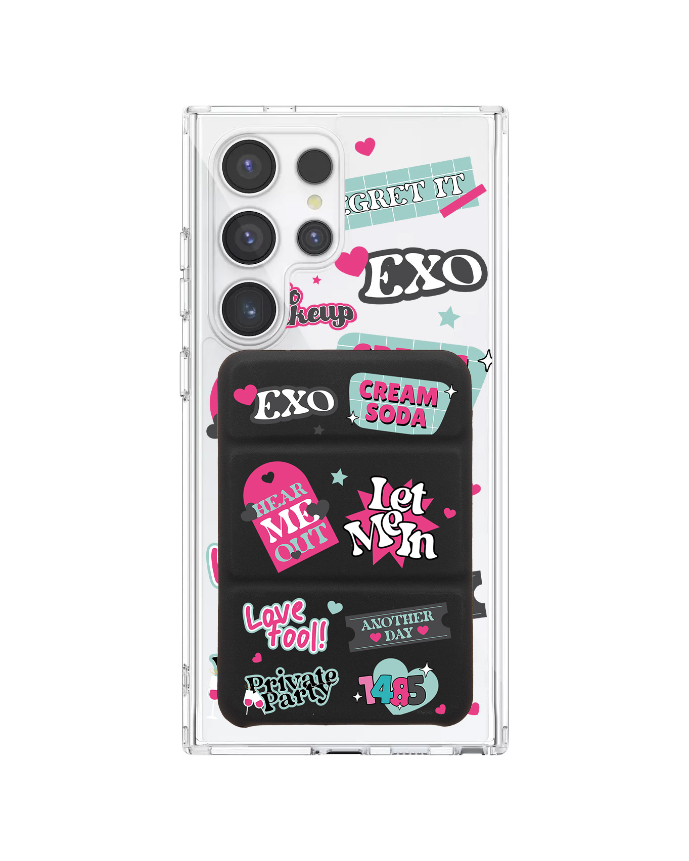 เคสกระเป๋าสตางค์พับสามทบแบบแม่เหล็กสำหรับ Android - Exo Cream Soda
