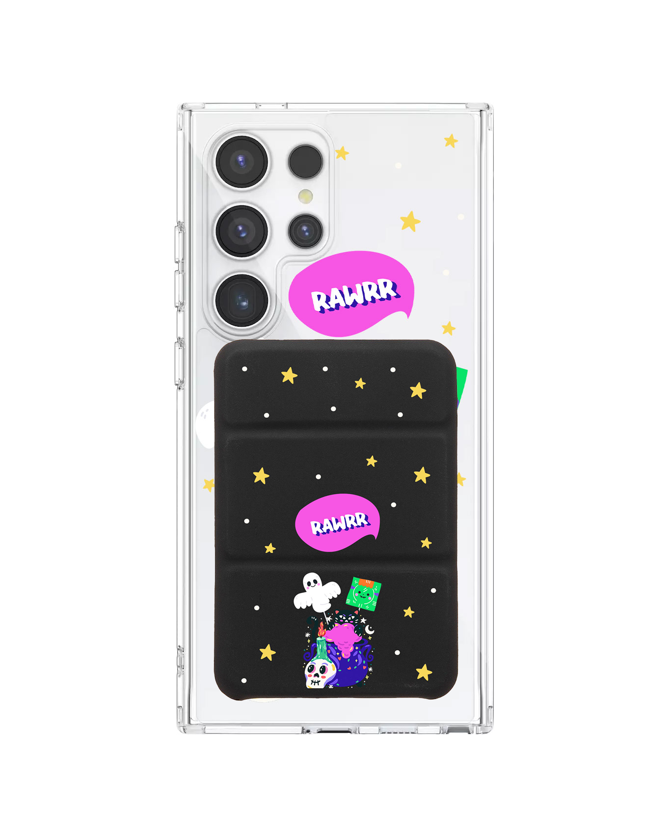 เคสกระเป๋าสตางค์พับสามทบแบบแม่เหล็กสำหรับ Android - Cat Monster
