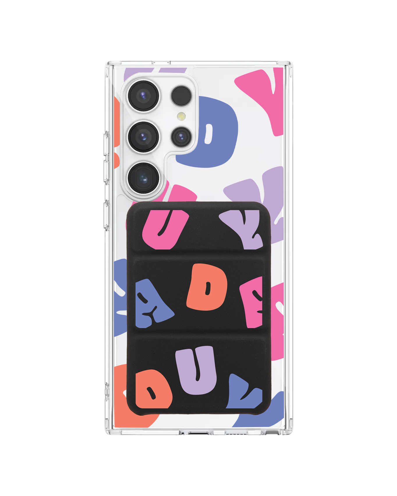 เคสกระเป๋าสตางค์พับสามทบแบบแม่เหล็กสำหรับ Android - Chubby Monogram