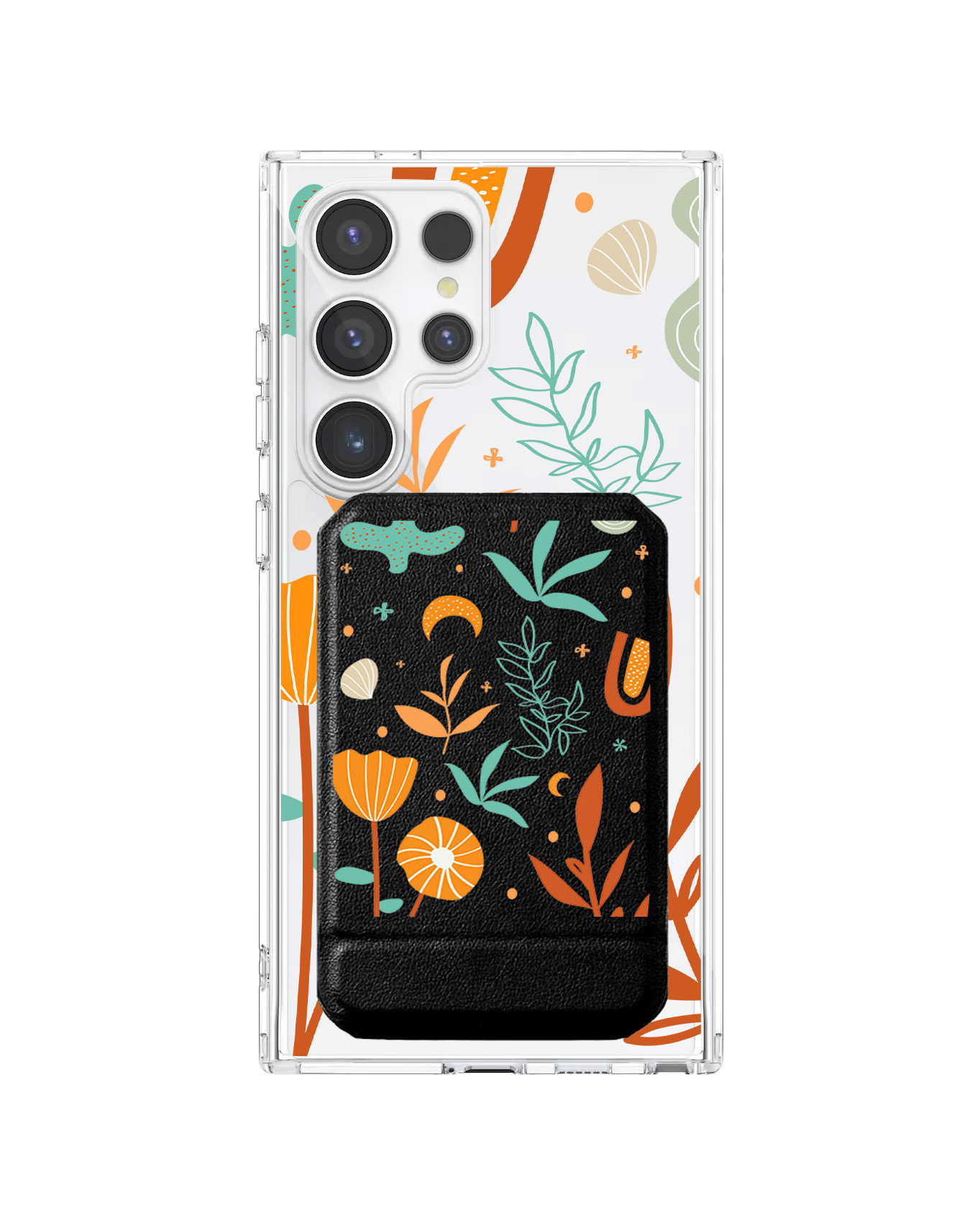 Android Magnetic Multifold Wallet - Autumn Botanical