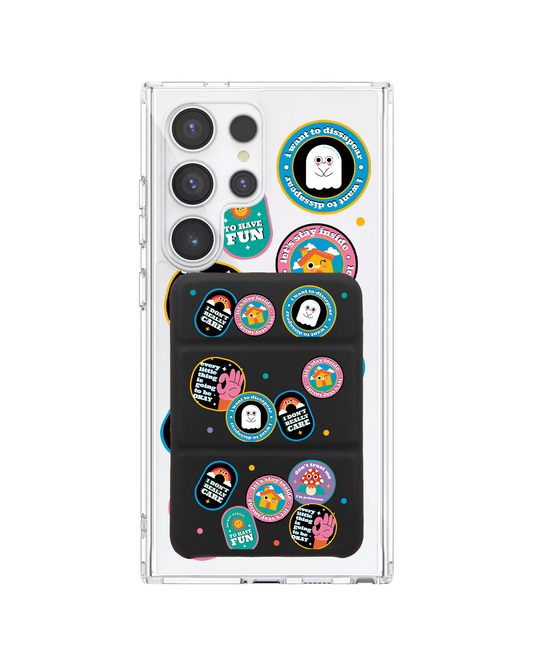 Android Magnetic Trifold Wallet Case - Monster Sticker Pack