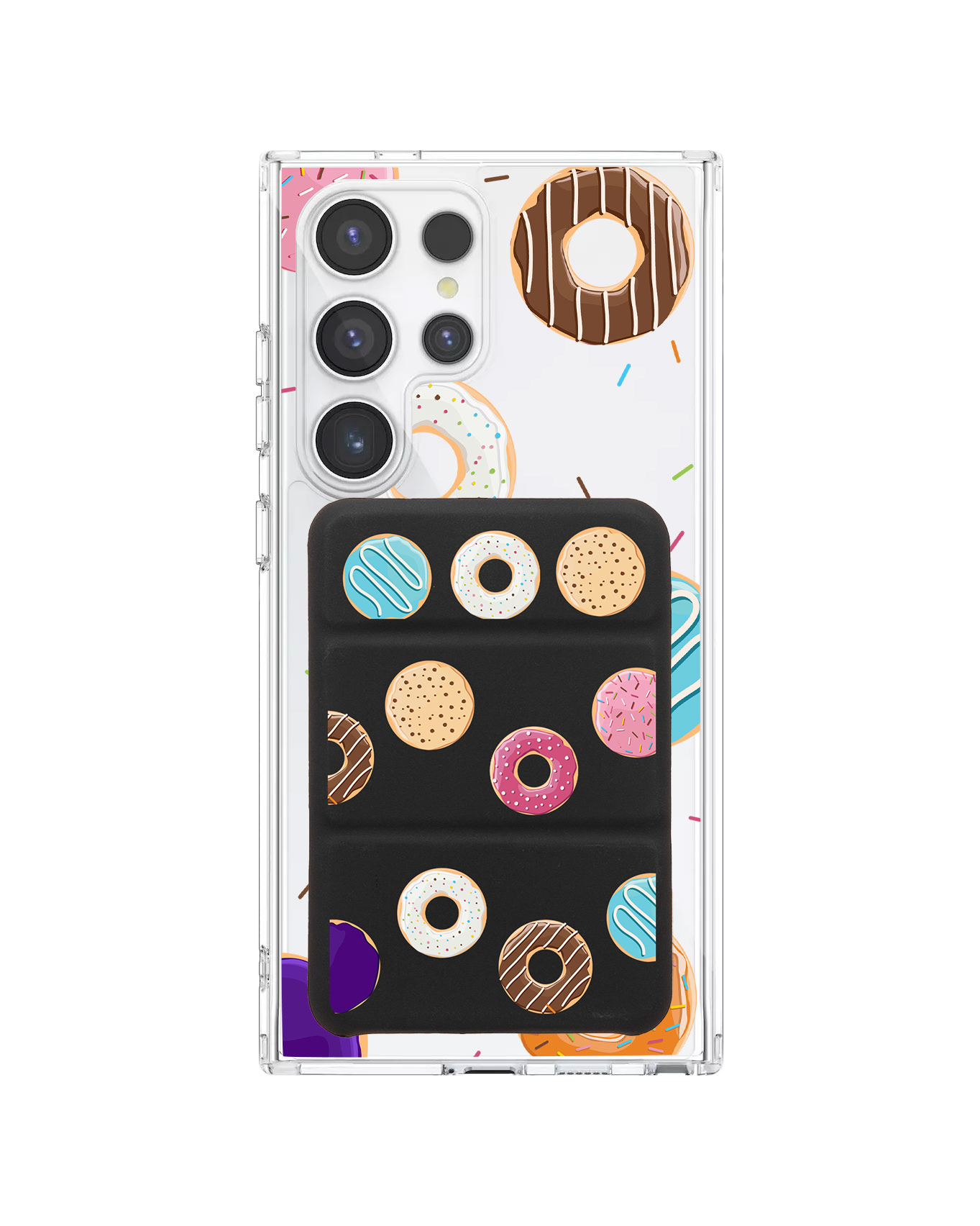 เคสกระเป๋าสตางค์พับสามทบแบบแม่เหล็กสำหรับ Android - โดนัท