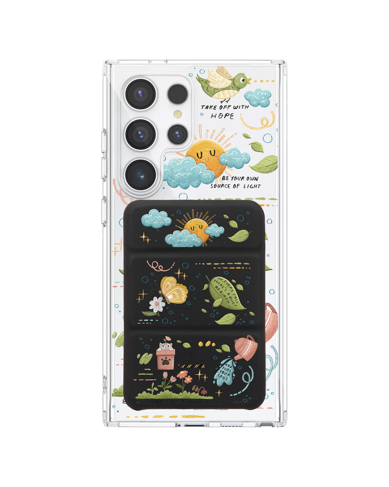 เคสกระเป๋าสตางค์พับสามทบแบบแม่เหล็กสำหรับ Android - Growth