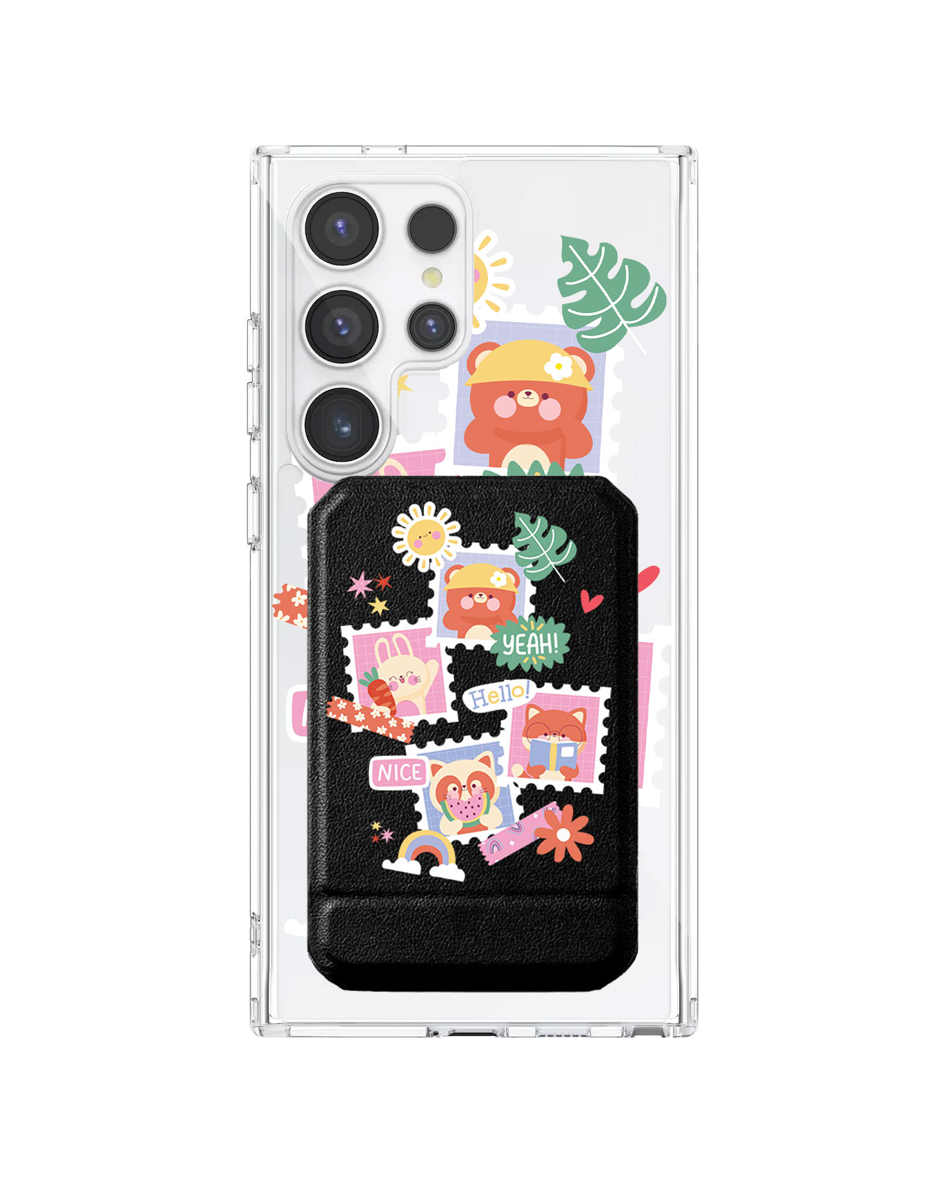 Android Magnetic Multifold Wallet - Animal Squad