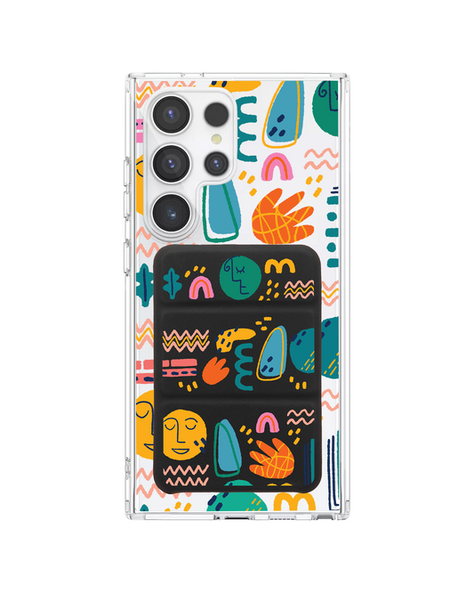 Android Magnetic Trifold Wallet Case - Silent Art
