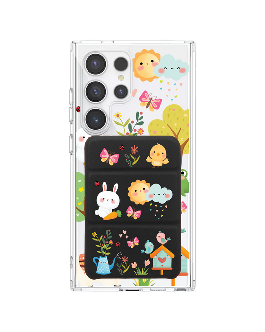 Android Magnetic Trifold Wallet Case - Spring