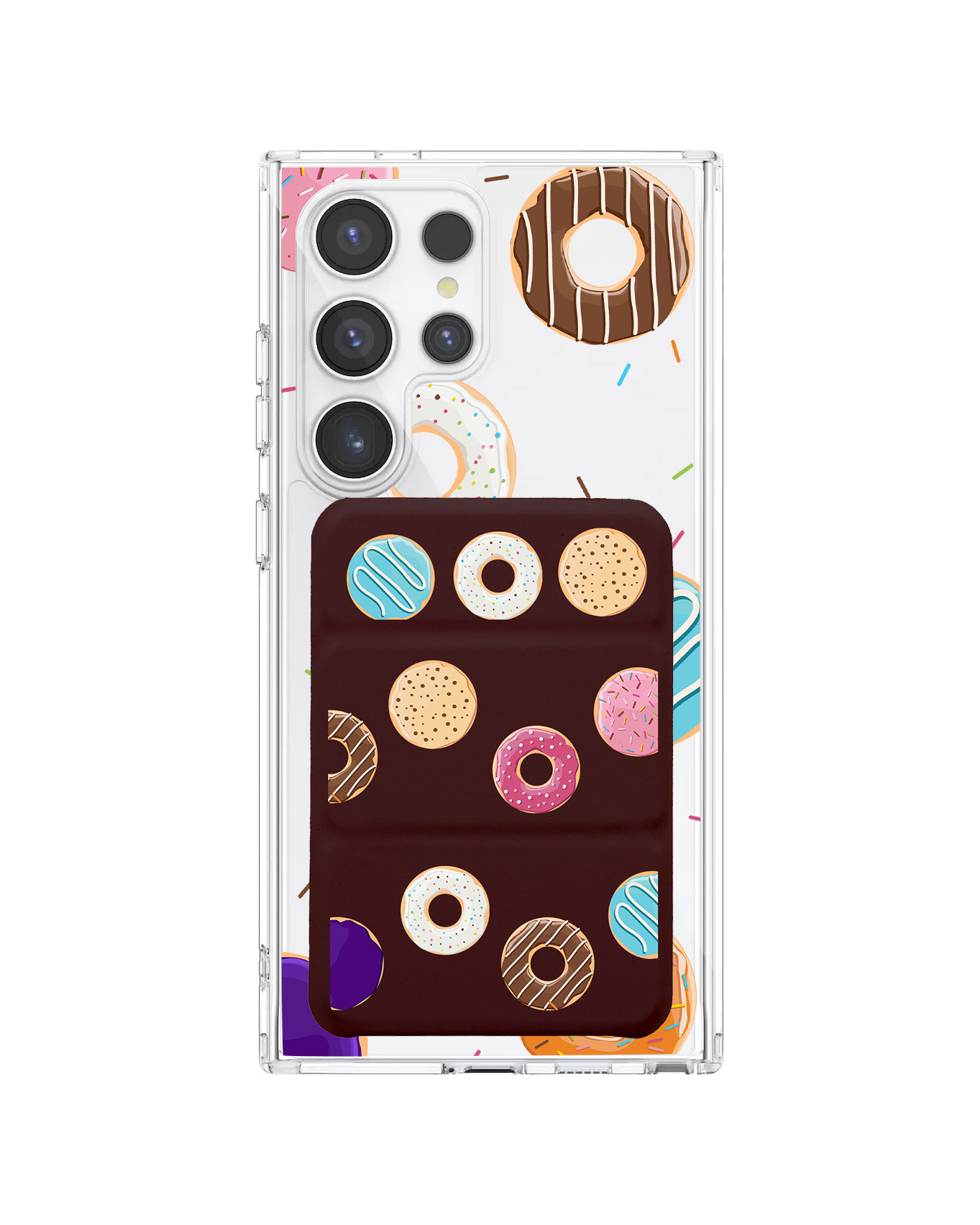 เคสกระเป๋าสตางค์พับสามทบแบบแม่เหล็กสำหรับ Android - โดนัท