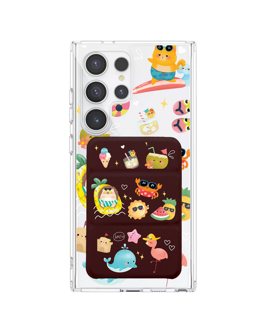 Android Magnetic Trifold Wallet Case - Summer