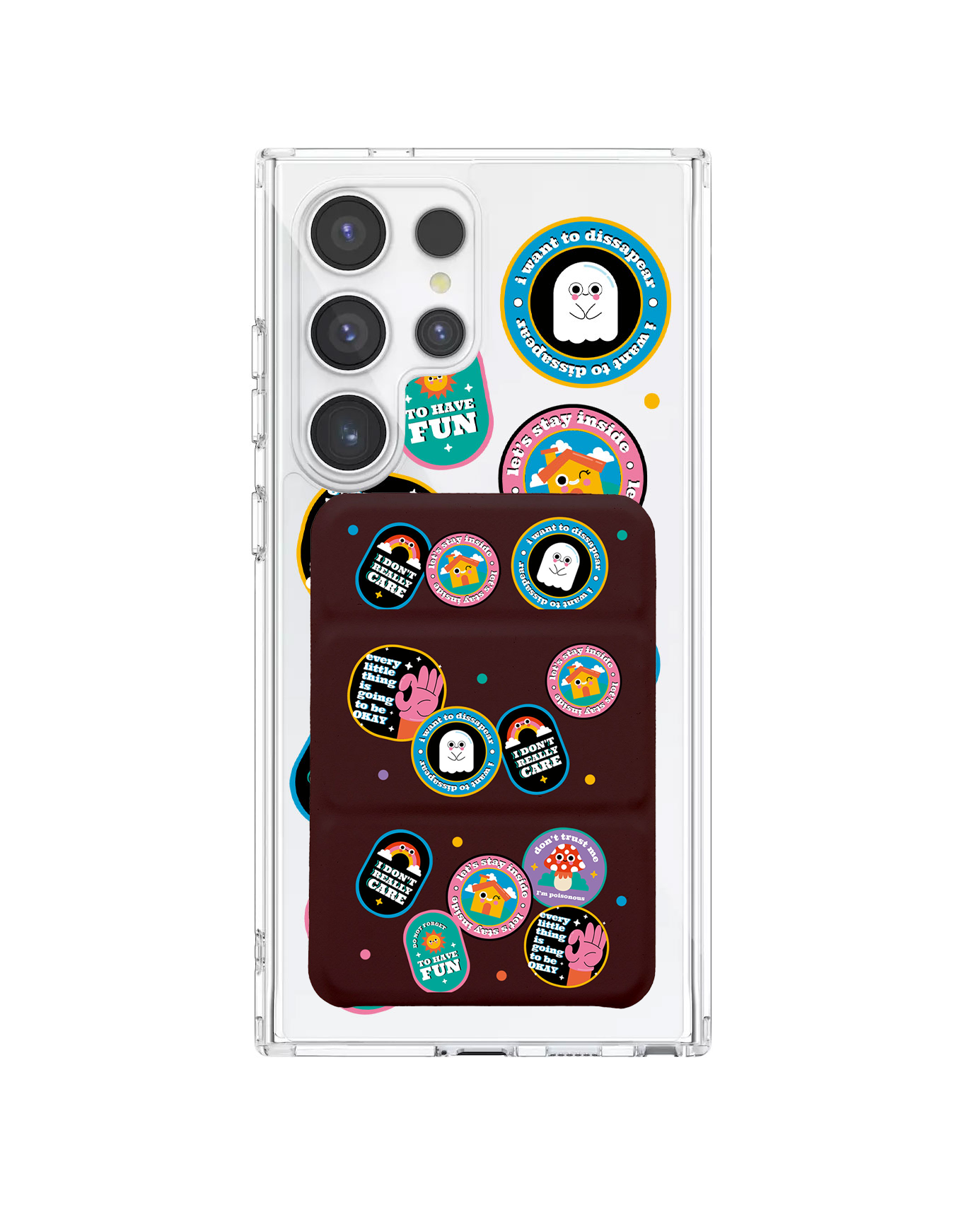 เคสกระเป๋าสตางค์พับสามทบแบบแม่เหล็กสำหรับ Android - Monster Sticker Pack