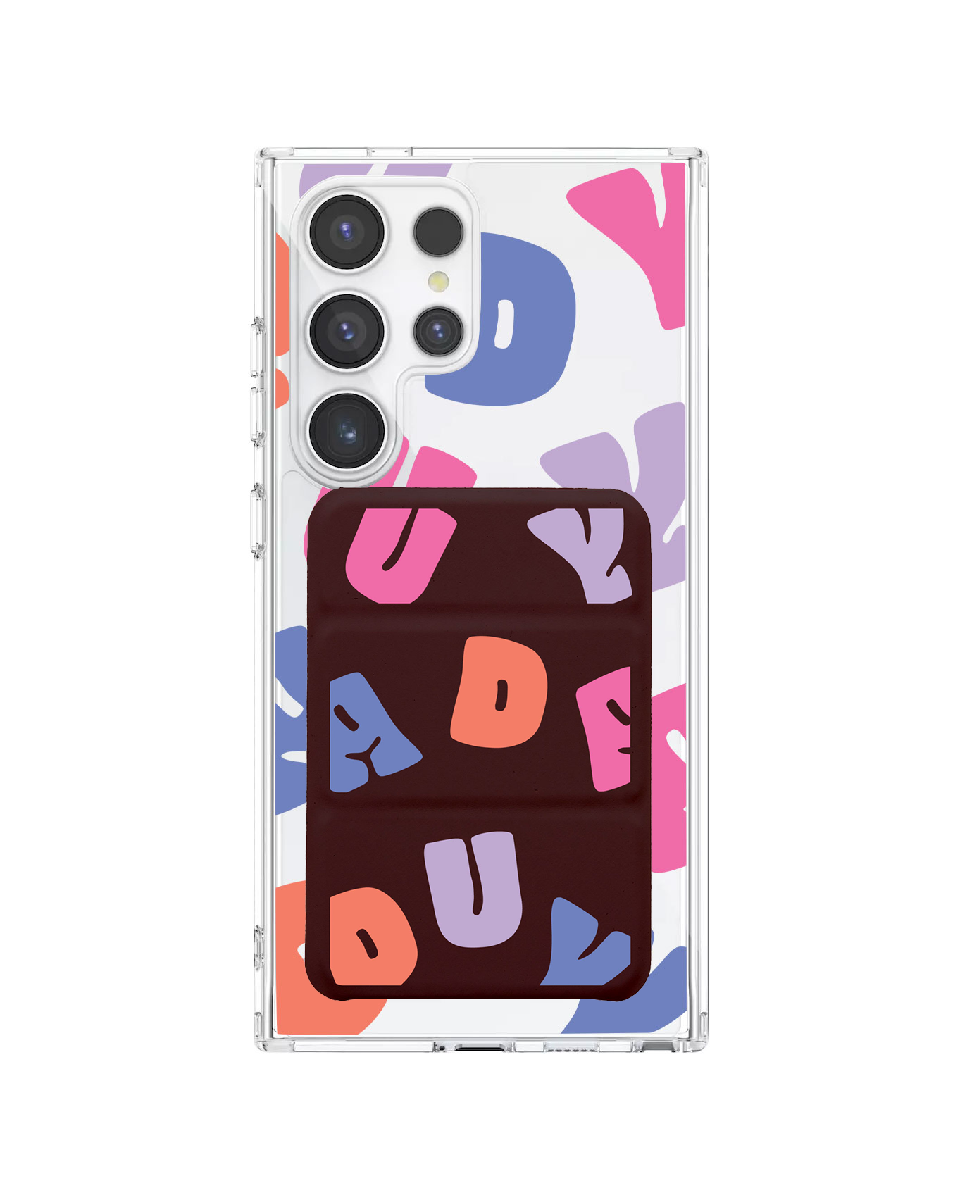 เคสกระเป๋าสตางค์พับสามทบแบบแม่เหล็กสำหรับ Android - Chubby Monogram
