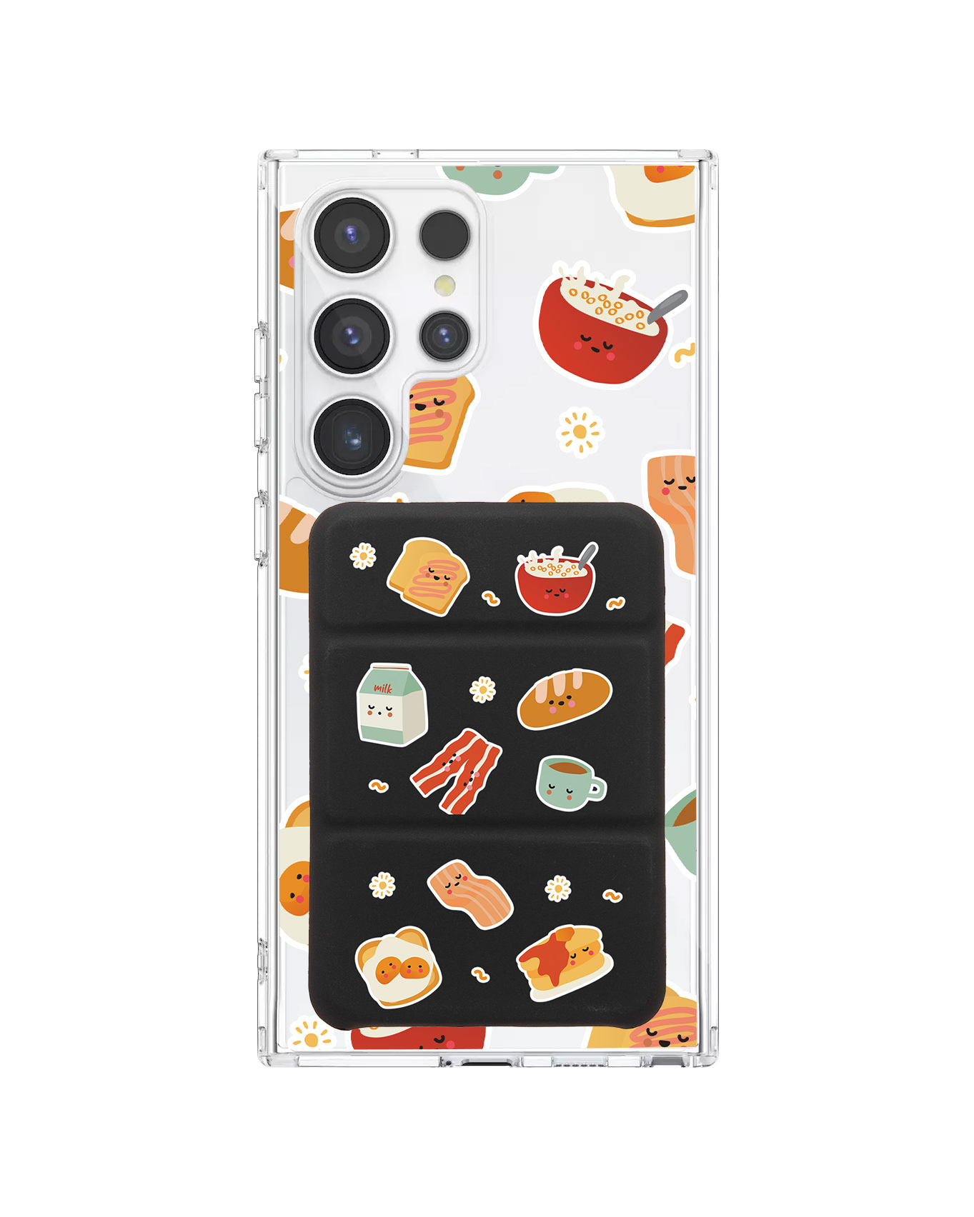 เคสกระเป๋าสตางค์พับสามทบแบบแม่เหล็กสำหรับ Android - English Breakfast