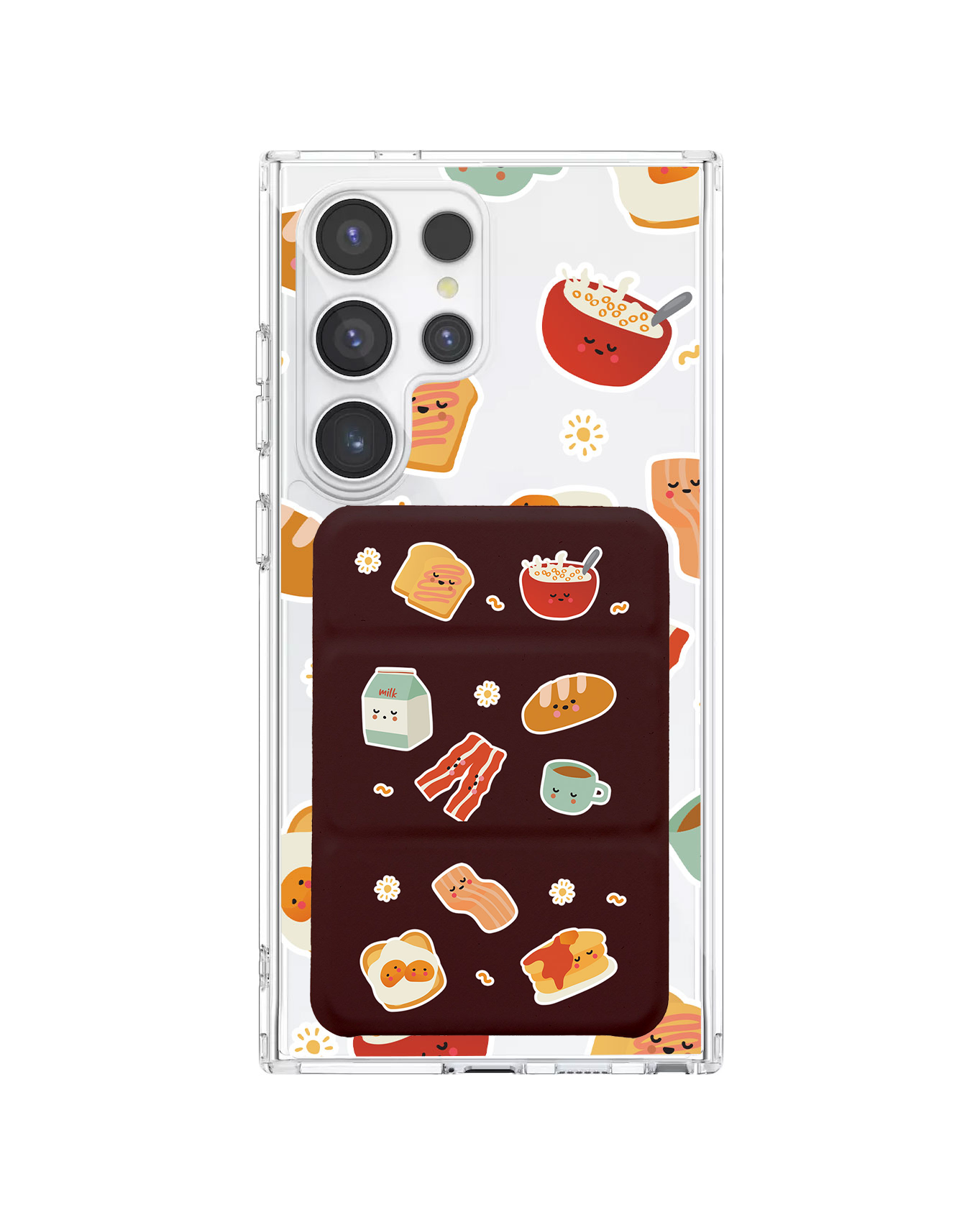 เคสกระเป๋าสตางค์พับสามทบแบบแม่เหล็กสำหรับ Android - English Breakfast