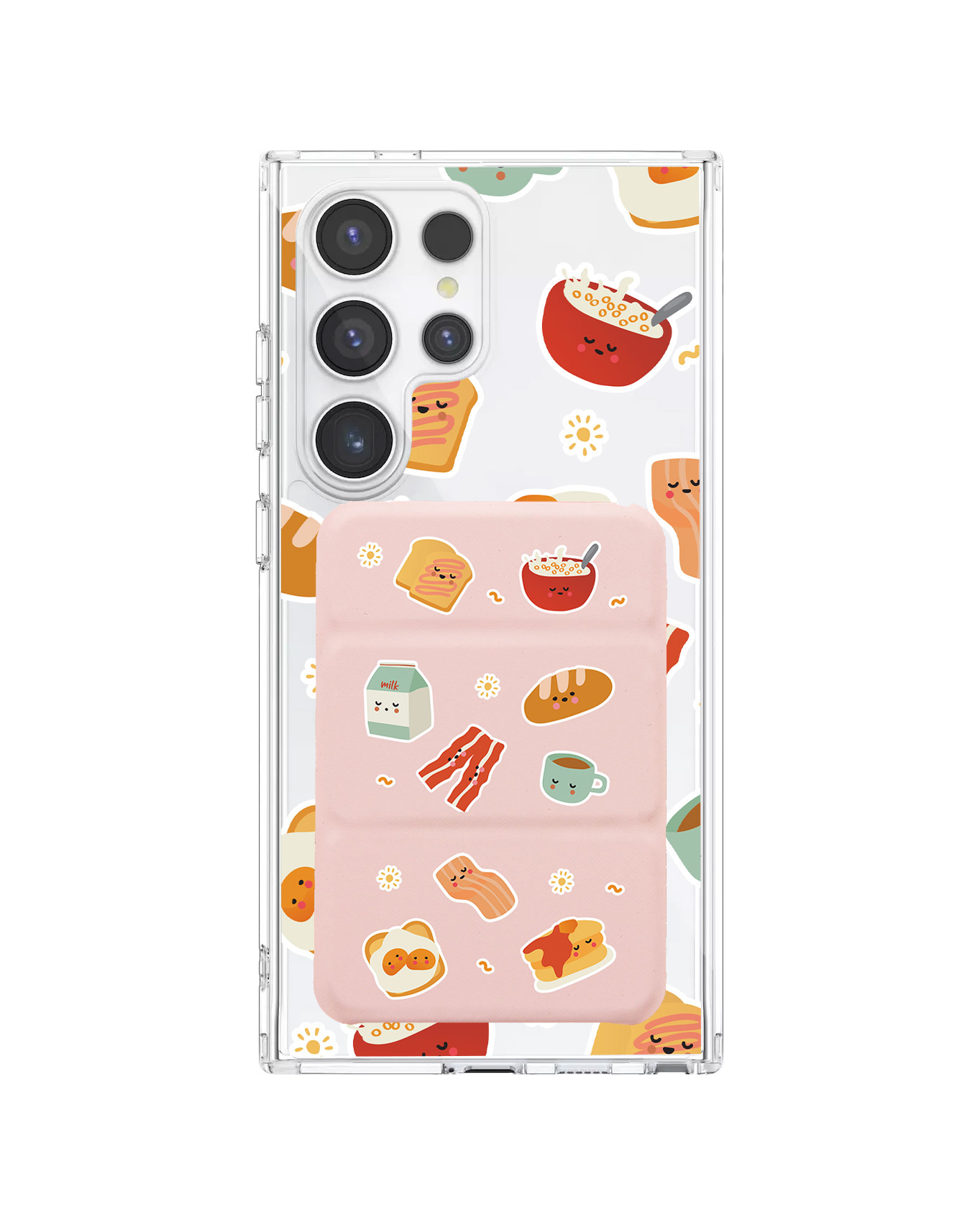 เคสกระเป๋าสตางค์พับสามทบแบบแม่เหล็กสำหรับ Android - English Breakfast