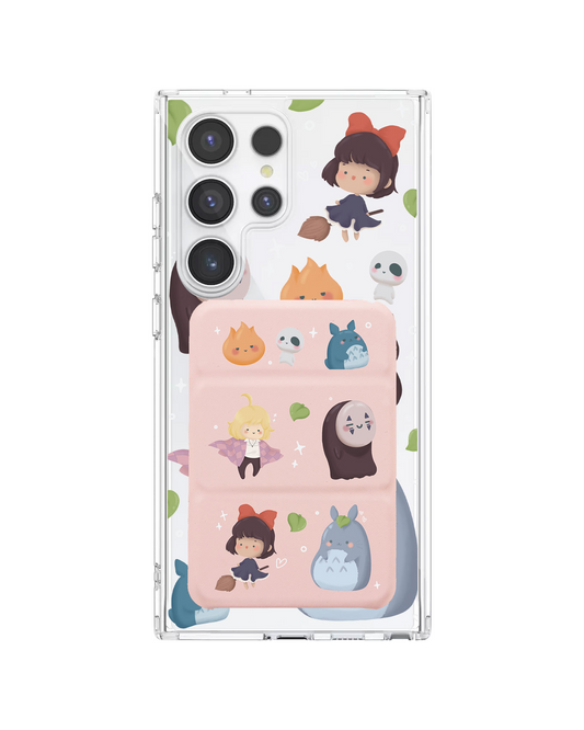 Android Magnetic Trifold Wallet Case - Ghibli