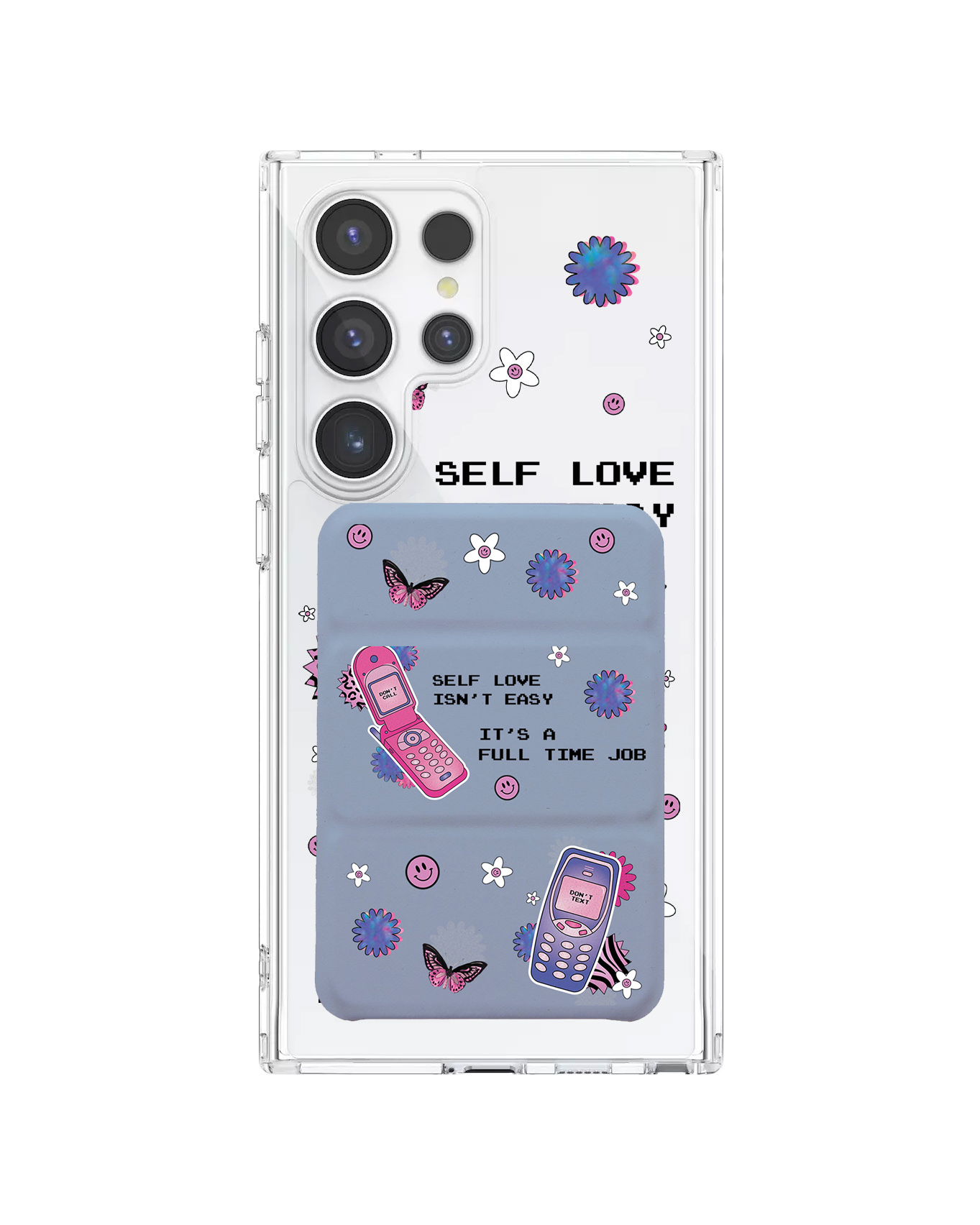 حافظة مغناطيسية ثلاثية الطيات لأجهزة أندرويد - Busy Love MySelf