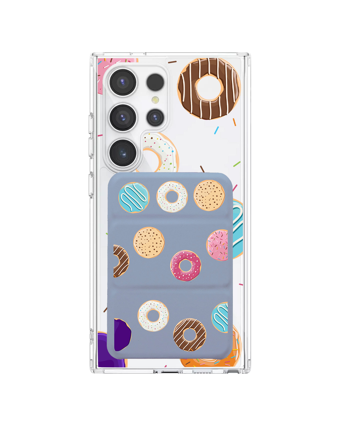 เคสกระเป๋าสตางค์พับสามทบแบบแม่เหล็กสำหรับ Android - โดนัท