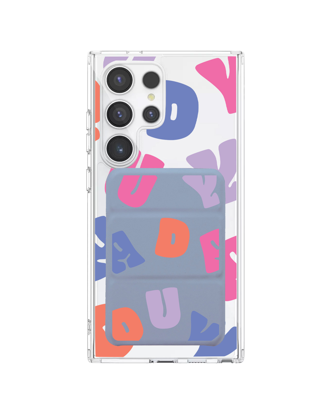 เคสกระเป๋าสตางค์พับสามทบแบบแม่เหล็กสำหรับ Android - Chubby Monogram