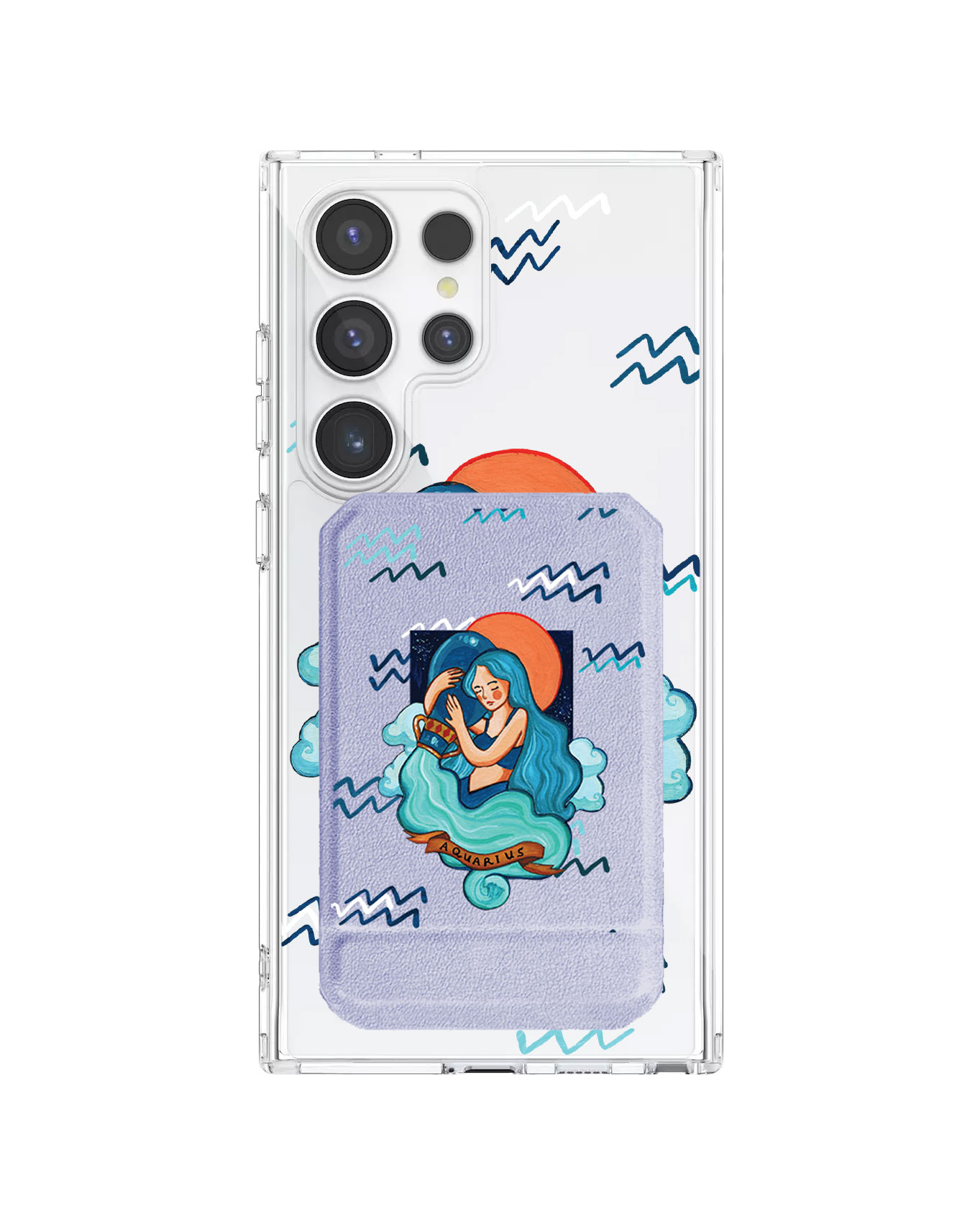 Android Magnetic Multifold Wallet - Aquarius