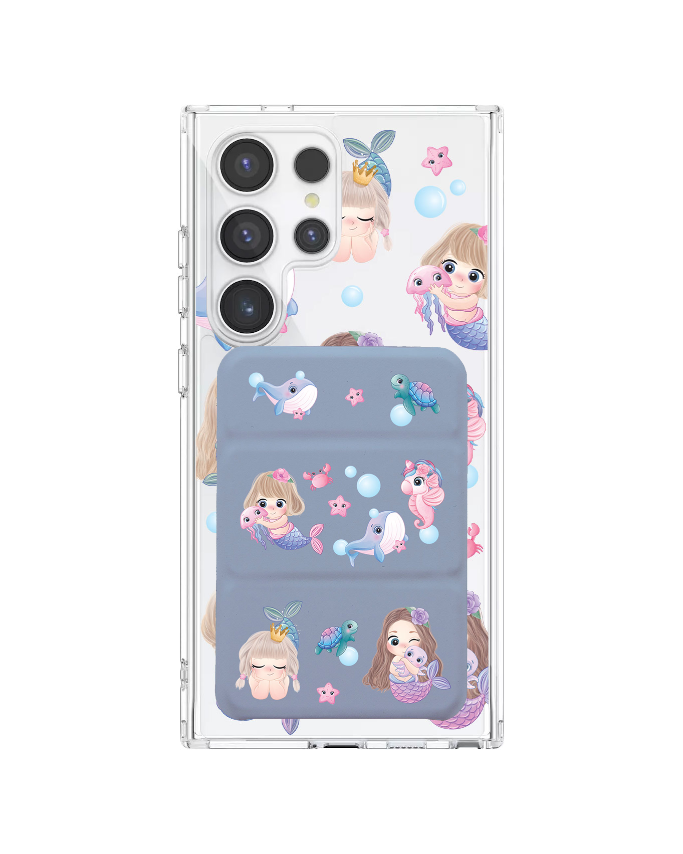 เคสกระเป๋าสตางค์พับสามทบแบบแม่เหล็กสำหรับ Android - Little Mermaid