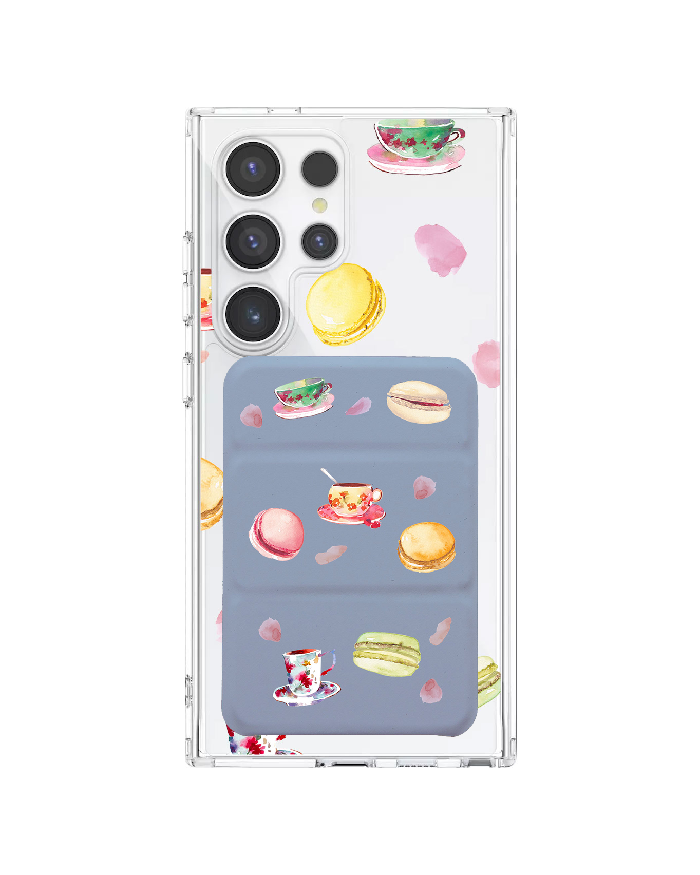 เคสกระเป๋าสตางค์พับสามทบแบบแม่เหล็กสำหรับ Android - Macarons