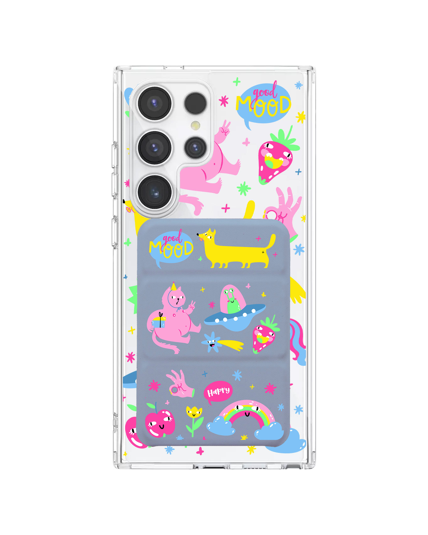 เคสกระเป๋าสตางค์พับสามทบแบบแม่เหล็กสำหรับ Android - Monster Say Good Mood