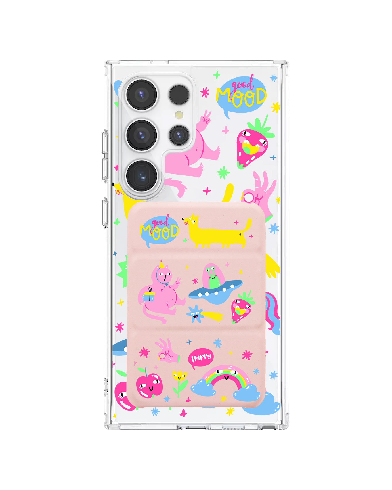เคสกระเป๋าสตางค์พับสามทบแบบแม่เหล็กสำหรับ Android - Monster Say Good Mood