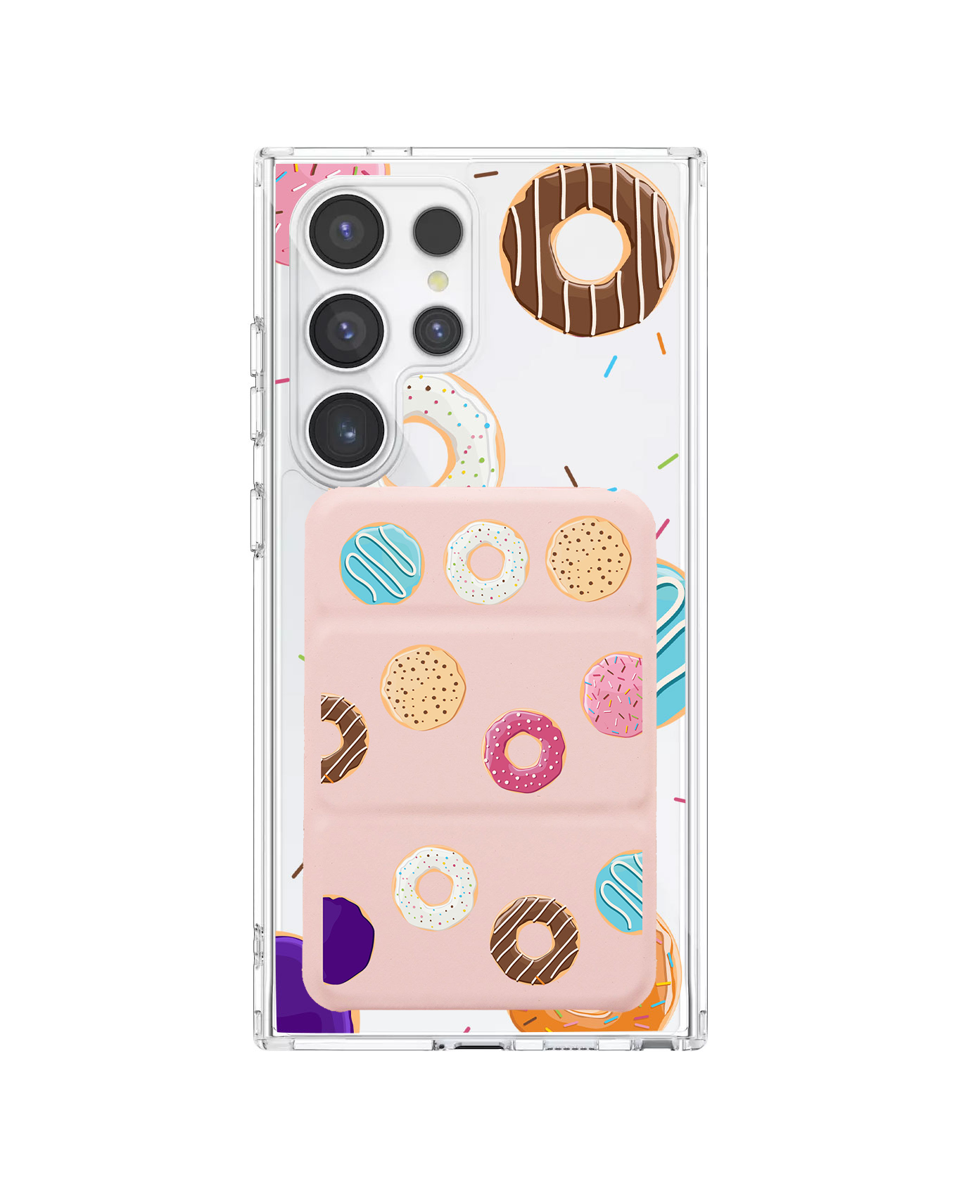 เคสกระเป๋าสตางค์พับสามทบแบบแม่เหล็กสำหรับ Android - โดนัท