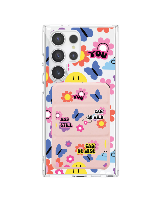 Android Magnetic Trifold Wallet Case - You Can Be Wild & Wise