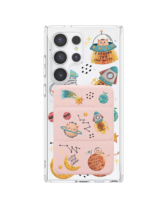 Android Magnetic Trifold Wallet Case - Spaceship