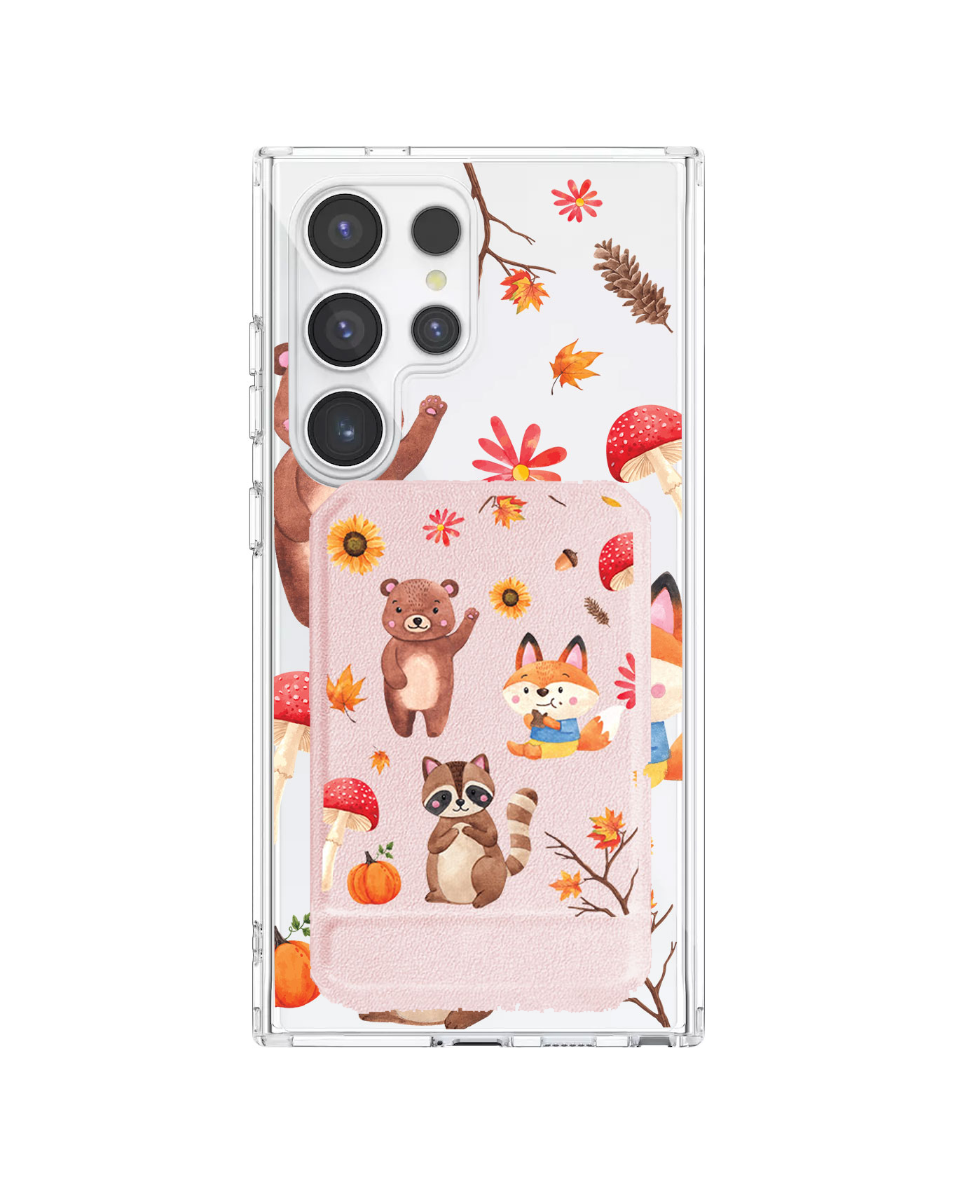 Android Magnetic Multifold Wallet - Autumn Animals