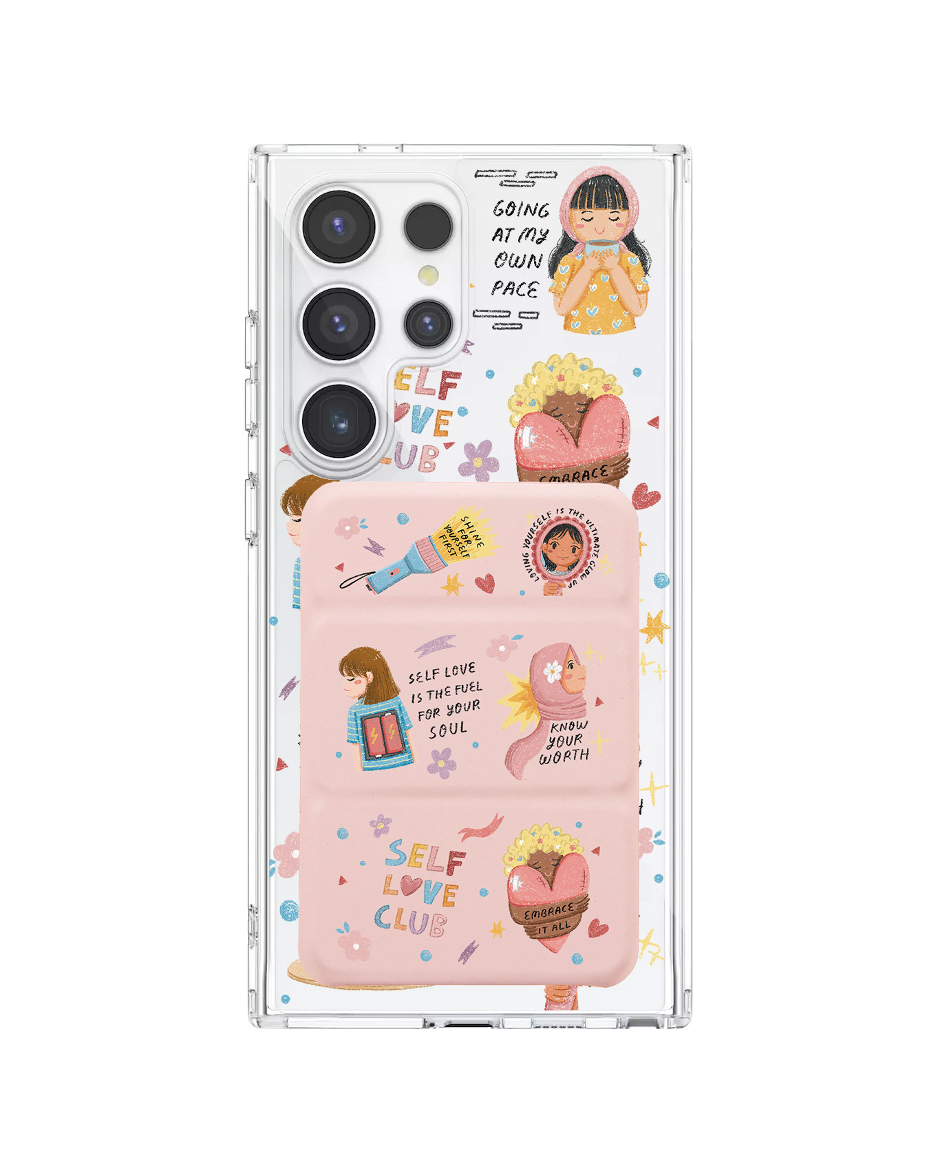 Android Magnetic Trifold Wallet Case - Self Love Club