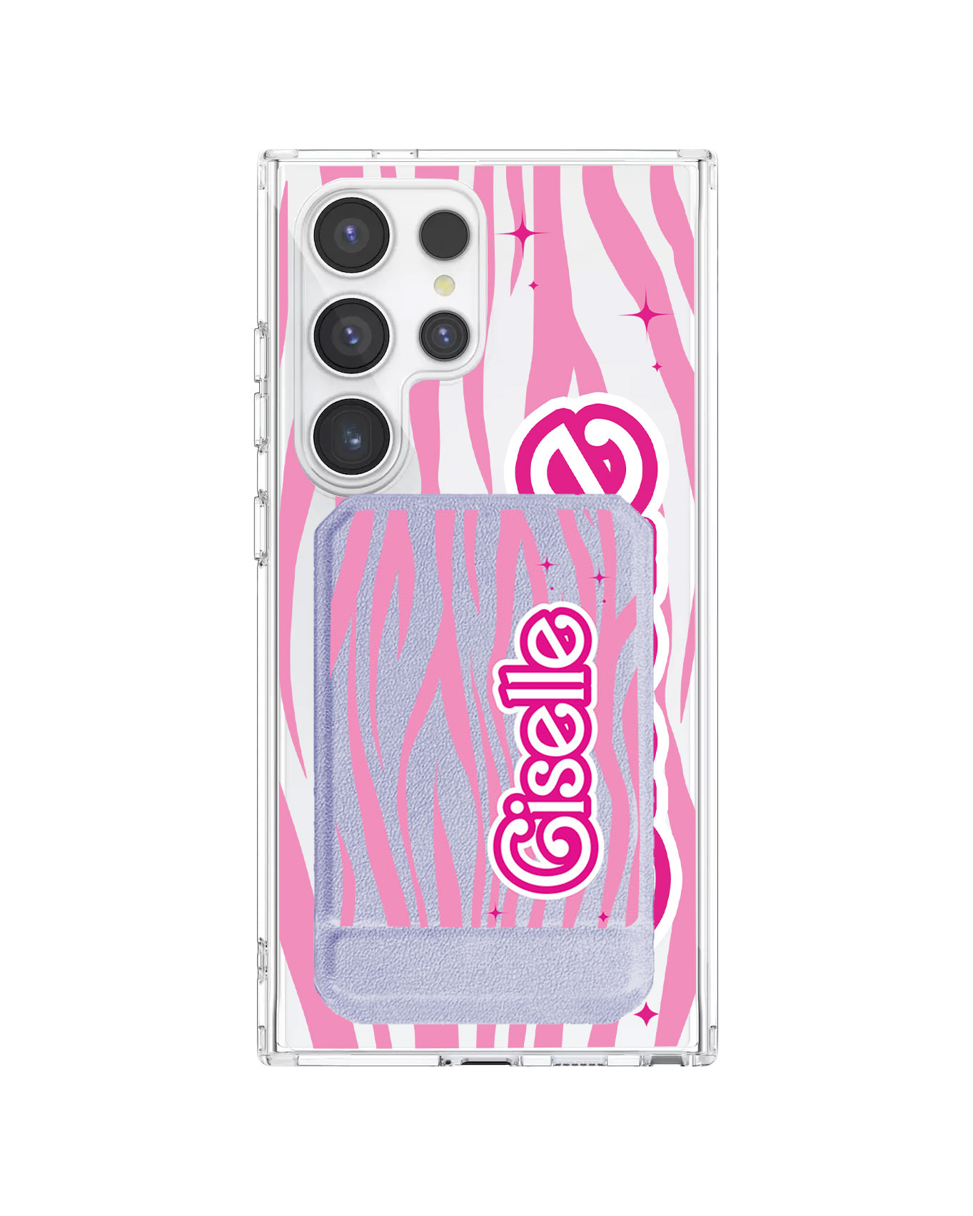 Android Magnetic Multifold Wallet - Barbie Zebra Pattern