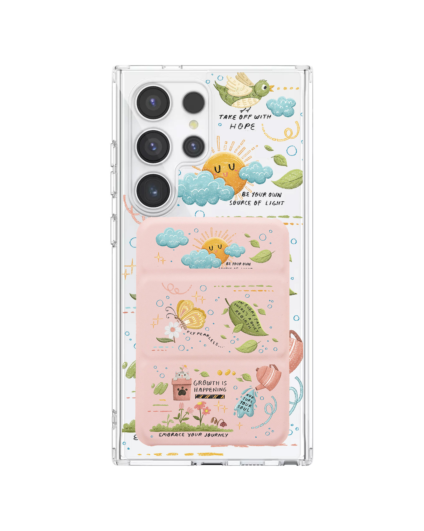 เคสกระเป๋าสตางค์พับสามทบแบบแม่เหล็กสำหรับ Android - Growth