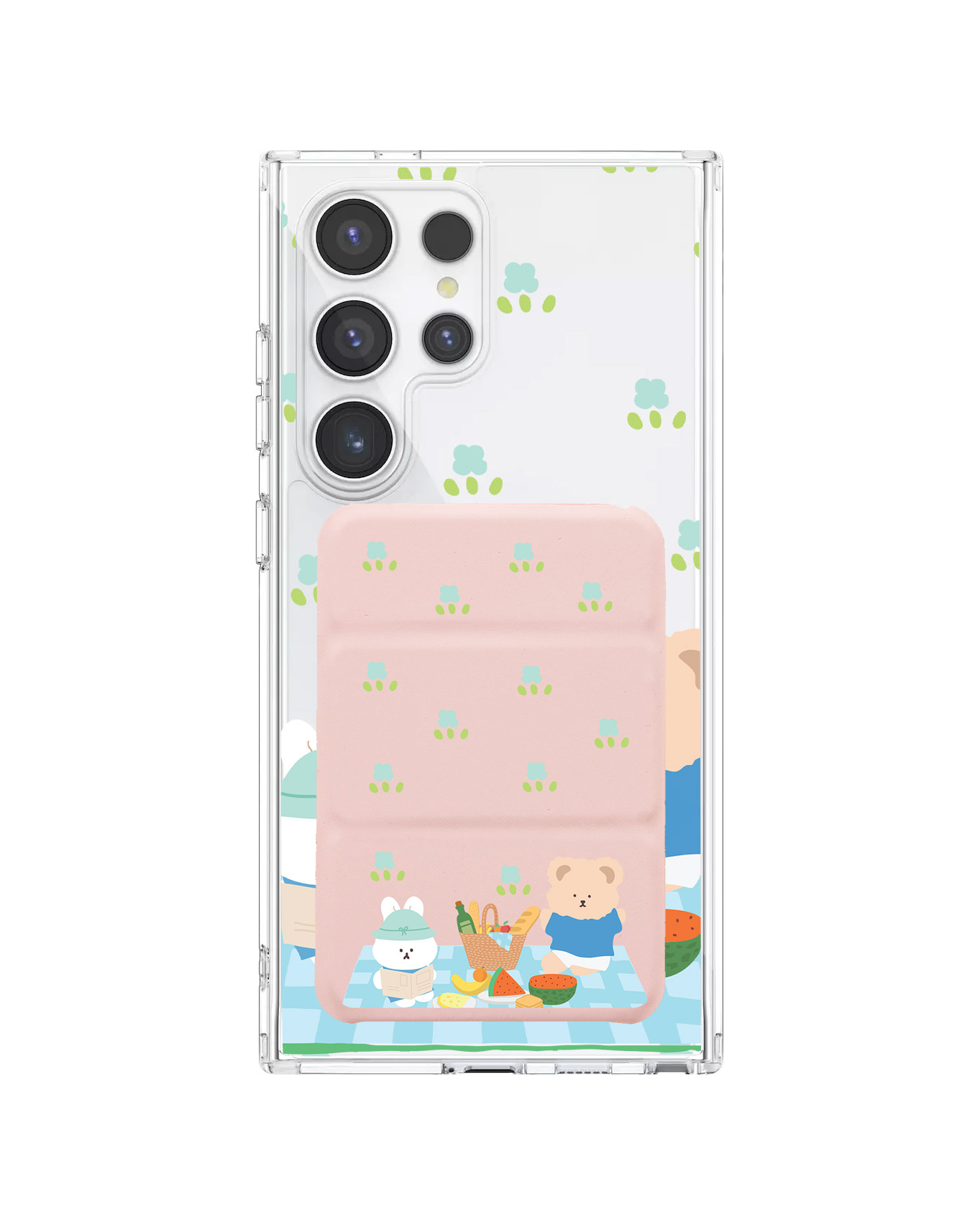 เคสกระเป๋าสตางค์พับสามทบแบบแม่เหล็กสำหรับ Android - สี Picnic Blue