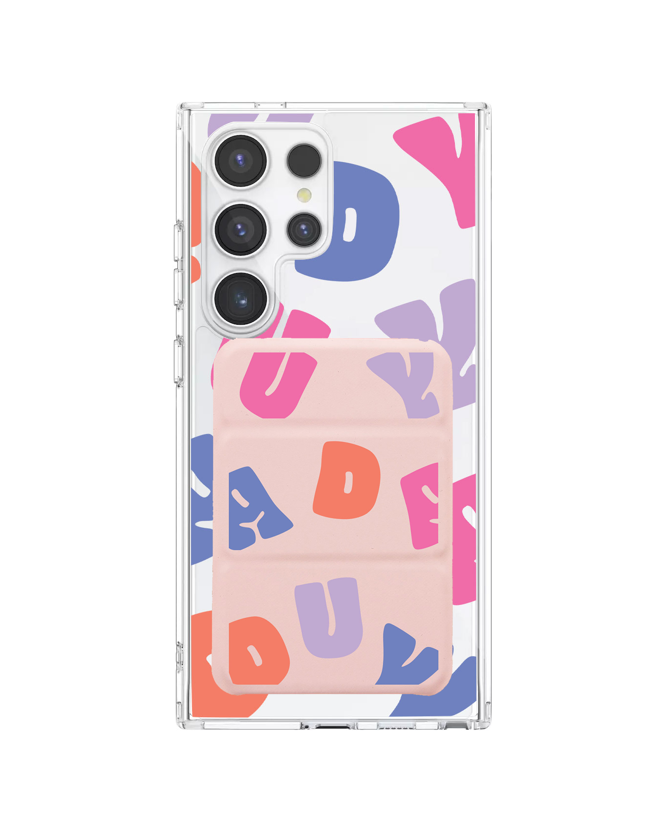 เคสกระเป๋าสตางค์พับสามทบแบบแม่เหล็กสำหรับ Android - Chubby Monogram