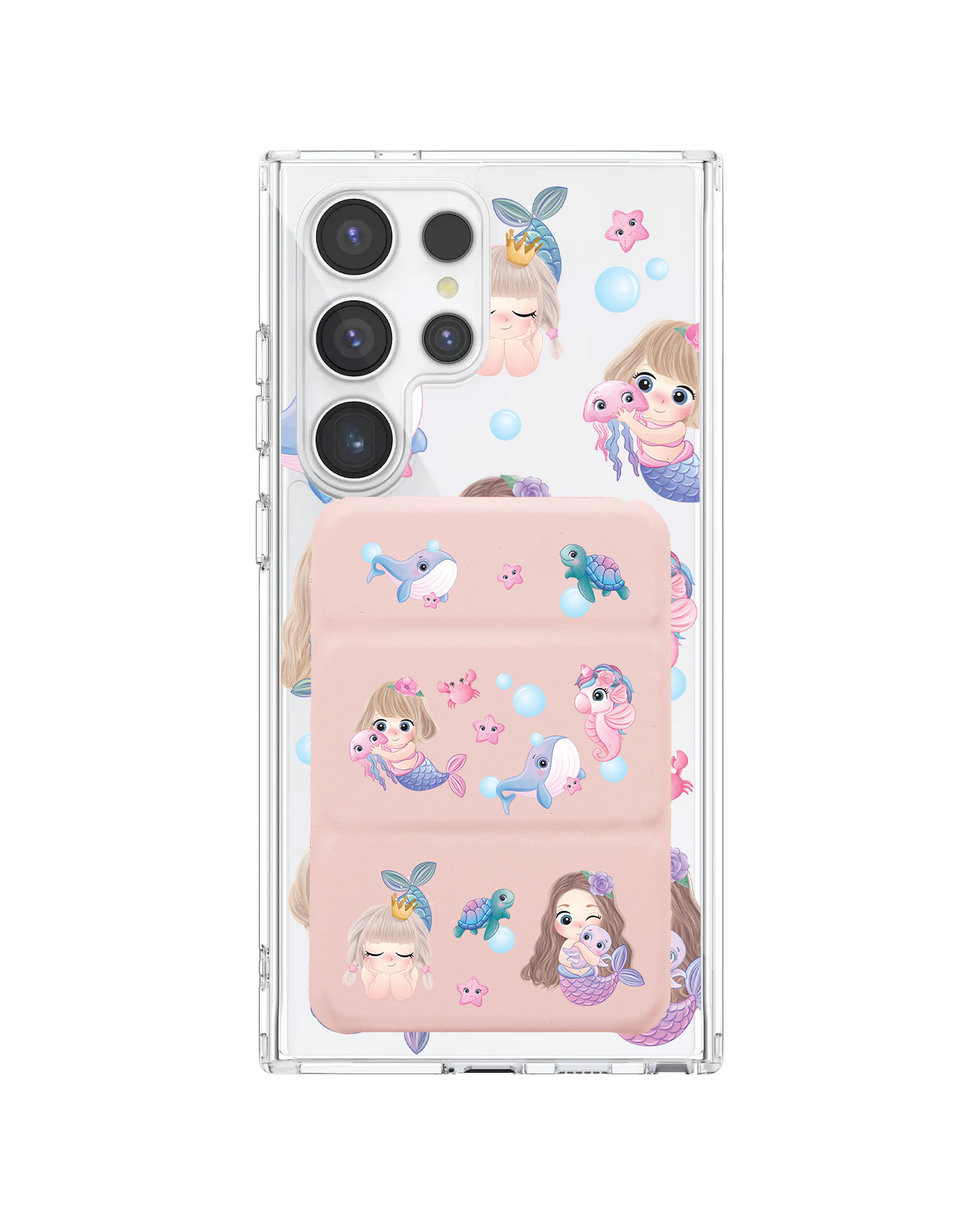 เคสกระเป๋าสตางค์พับสามทบแบบแม่เหล็กสำหรับ Android - Little Mermaid