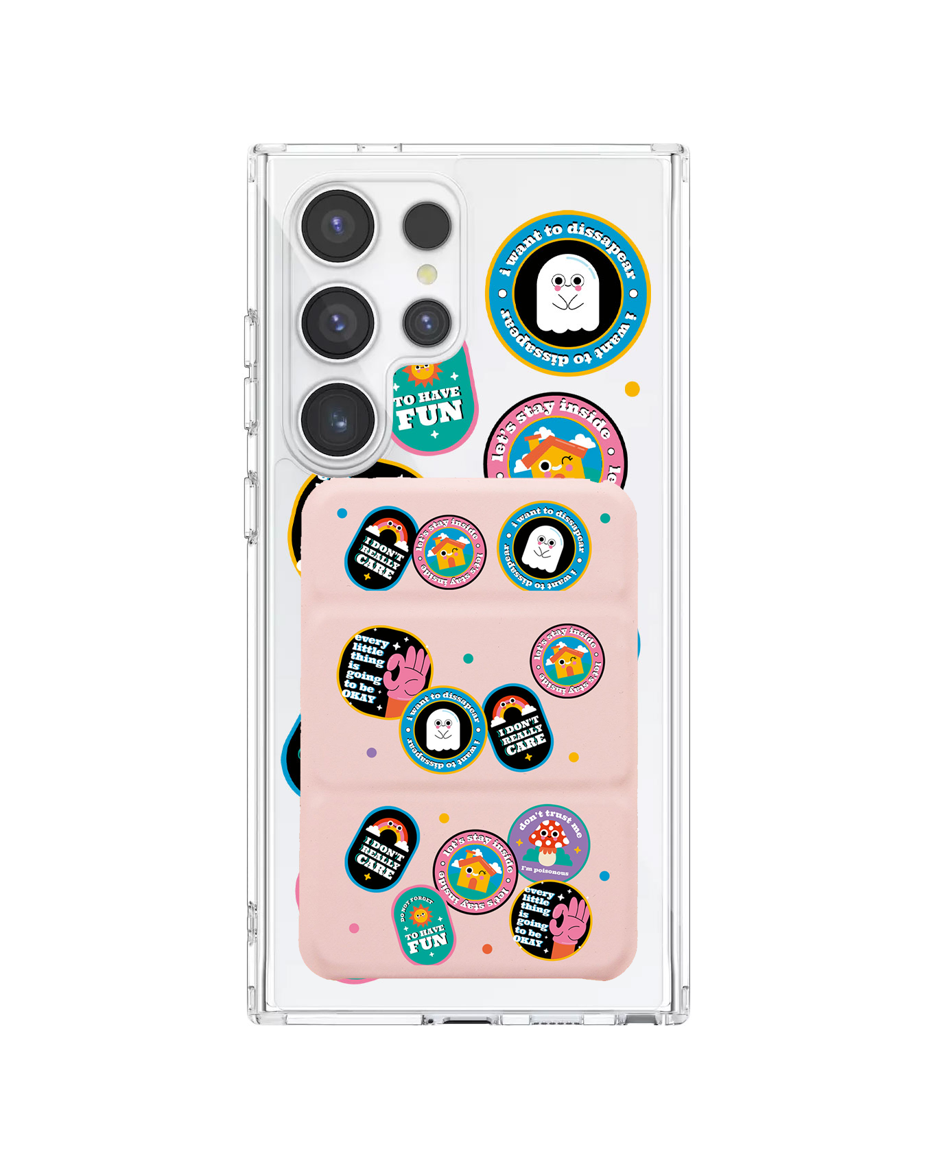 เคสกระเป๋าสตางค์พับสามทบแบบแม่เหล็กสำหรับ Android - Monster Sticker Pack
