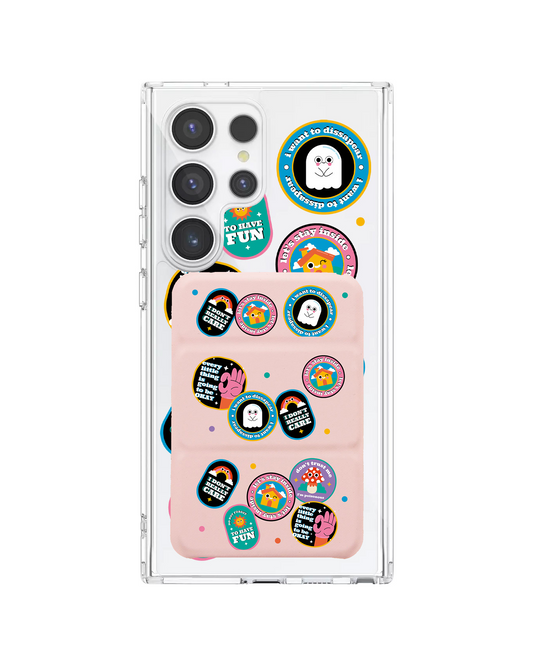 Android Magnetic Trifold Wallet Case - Monster Sticker Pack