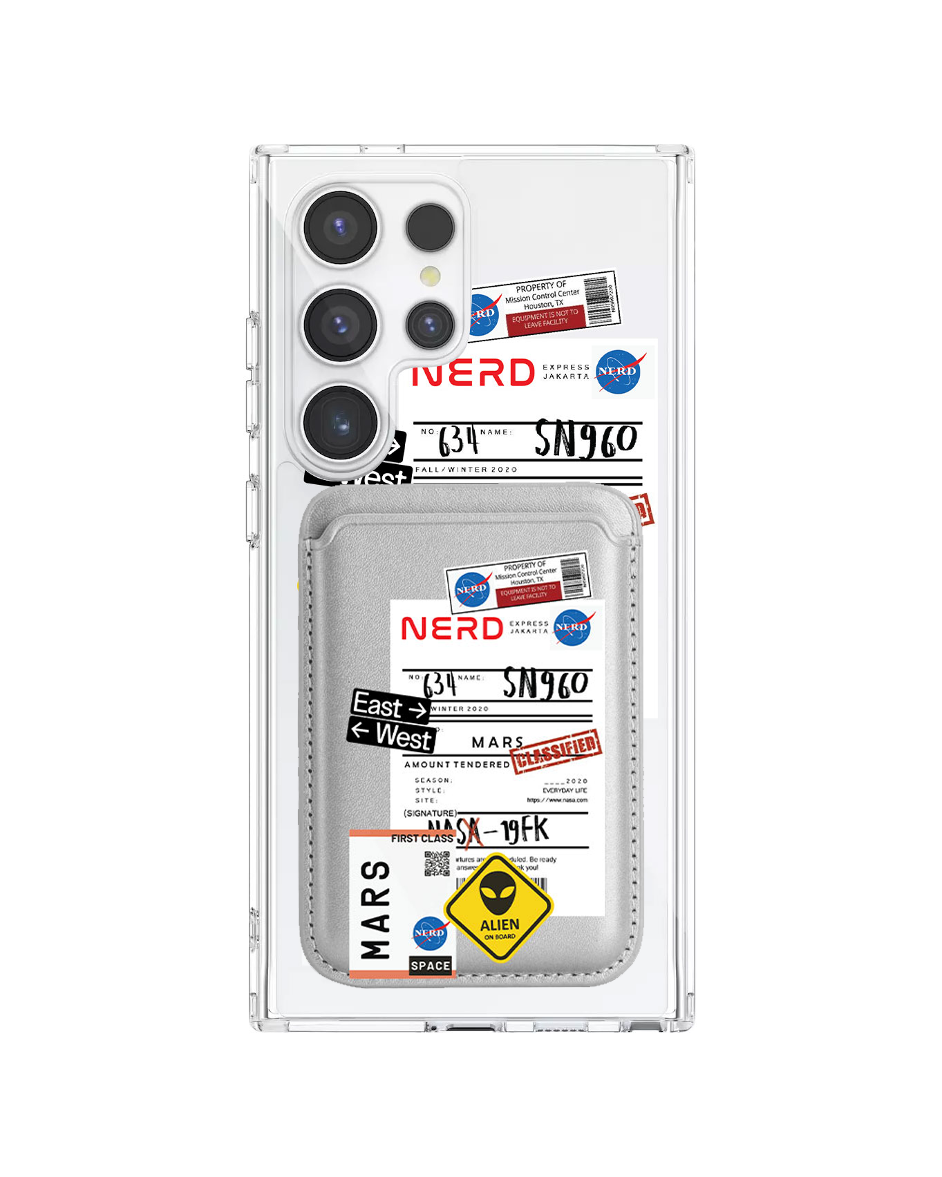 Android Magnetic Wallet Case - Ticket to Mars