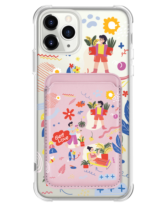 حافظة محفظة مغناطيسية للآيفون - مجموعة ملصقات حب الذات 1.0