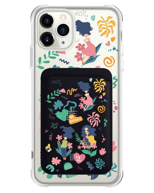 حافظة محفظة مغناطيسية لهاتف iPhone - مجموعة ملصقات حب الذات 2.0