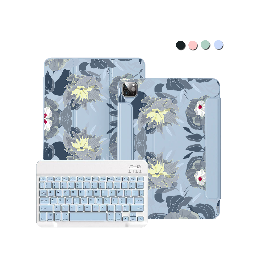 ฝาพับคีย์บอร์ดไร้สายสำหรับ iPad / Android Tab - September Morning Glory