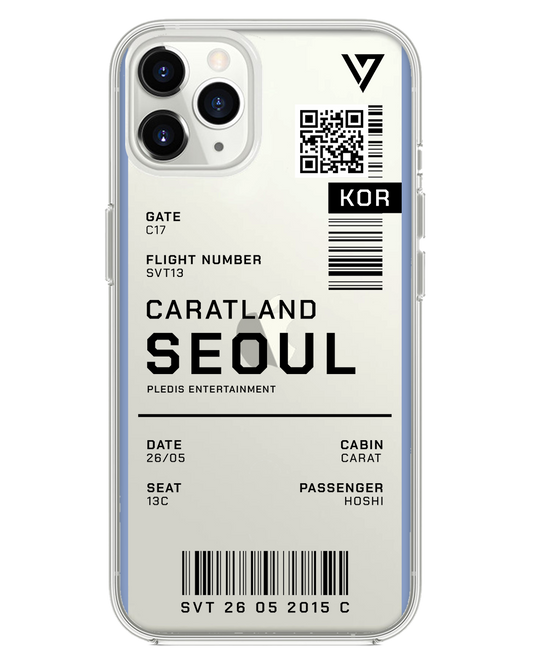 غطاء خلفي هجين للآيفون - تذكرة Seventeen Caratland