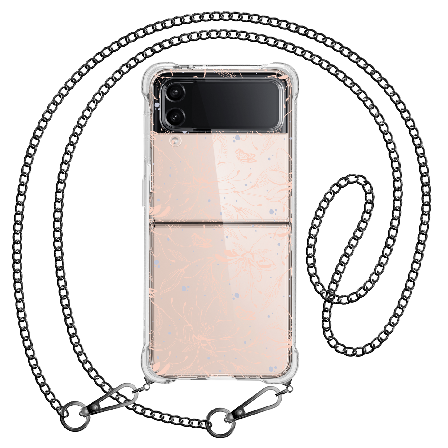Android Flip / Fold Rearguard Hybrid - Sketchy Flower & Butterfly 1.0