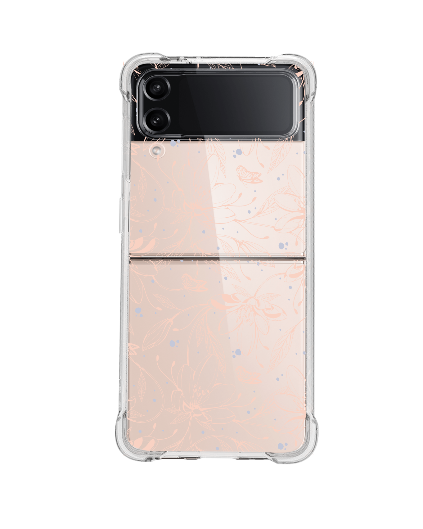 Android Flip / Fold Rearguard Hybrid - Sketchy Flower & Butterfly 1.0