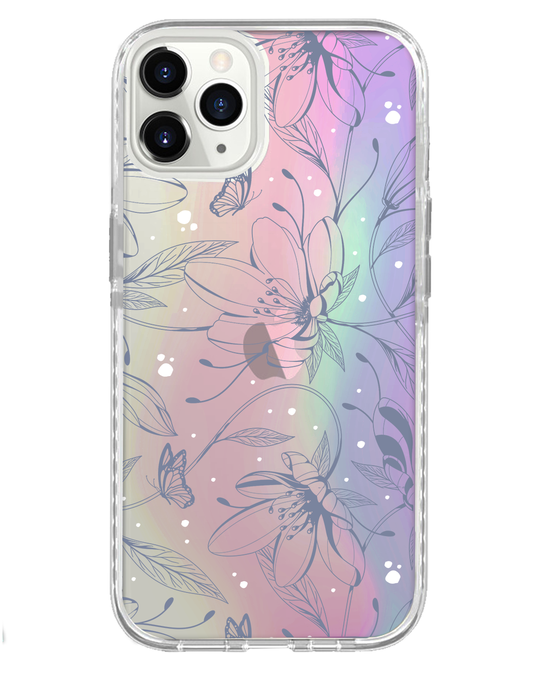 เคส iPhone Rearguard Holo - ลายดอกไม้และผีเสื้อ 2.0