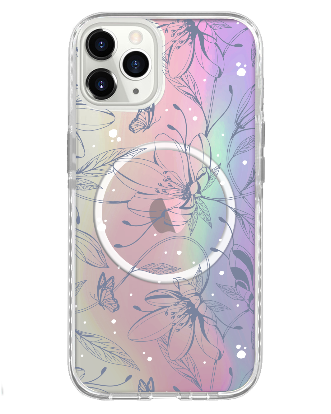 เคส iPhone Rearguard Holo - ลายดอกไม้และผีเสื้อ 2.0