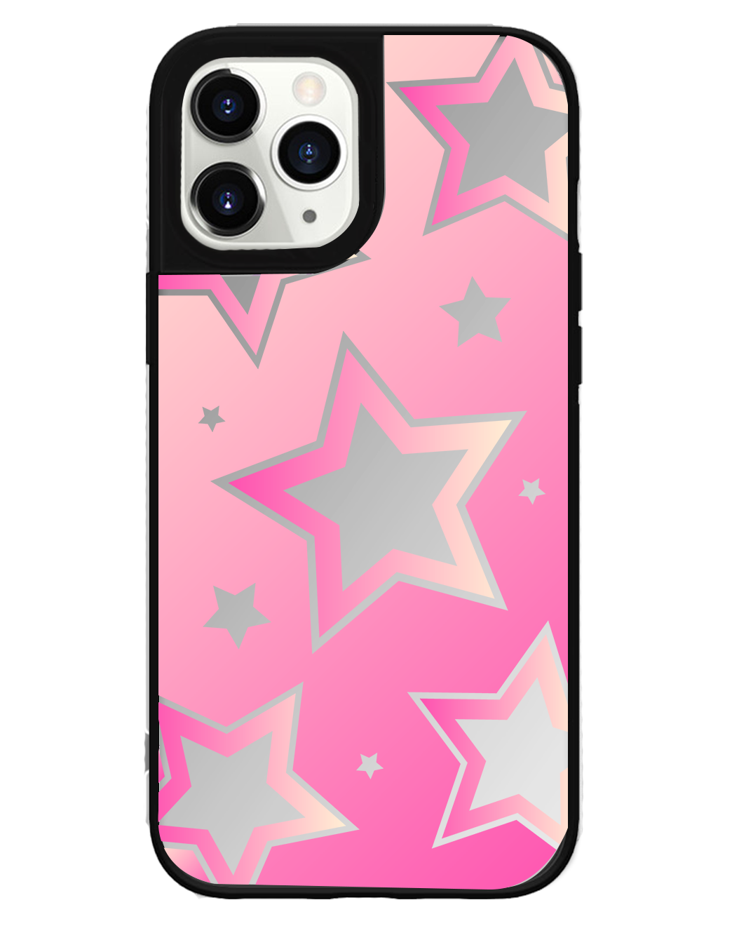iPhone Mirror Grip - เอฟเฟกต์รูปดาวสีชมพู